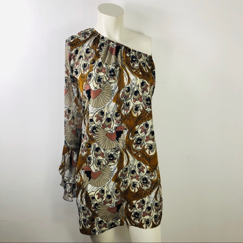 Vero Moda One Shoulder Floral Print Mini  Dress